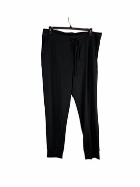 Hue Studio Black Drawstring Pull On Jogger Pants Plus Size XXL